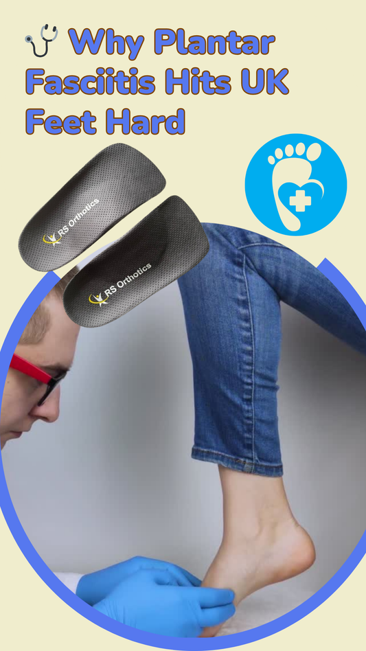 plantar fasciitis insoles UK best insoles for heel pain UK orthotic insoles for NHS workers EVA vs poly vs carbon fibre insoles custom orthotics UK